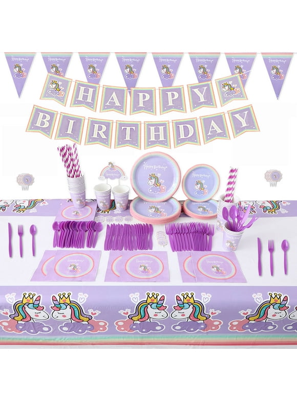 Unicorn Tableware in Unicorn Party Supplies - Walmart.com