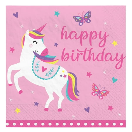 Unicorn Birthday Small Napkins (16ct)