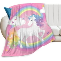 Unicorn Blanket Soft Warm Cozy Unicorn Blanket Fuzzy Plush Colorful Unicorn Throw Blanket Flannel Blanket Gift for Girls Boys Adults Couch Sofa 40"x50"