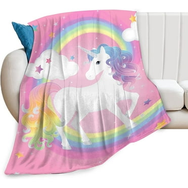 Unicorn Blanket Soft Warm Cozy Unicorn Blanket Fuzzy Plush Colorful Unicorn Throw Blanket Flannel Blanket Gift for Girls Boys Adults Couch Sofa 40"x50"