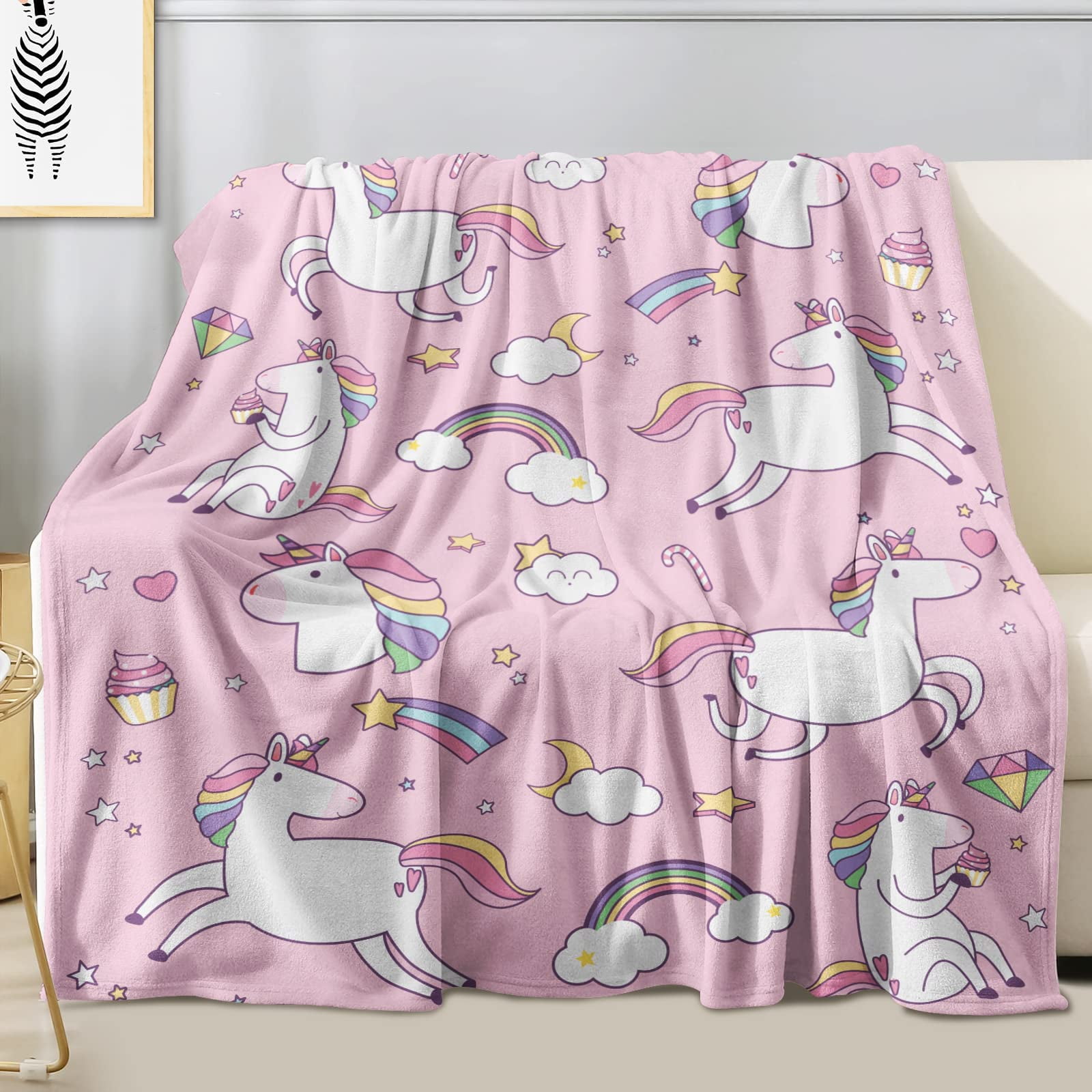 Unicorn Blanket Unicorns Gifts for Girls, Unicorn Throw Blankets