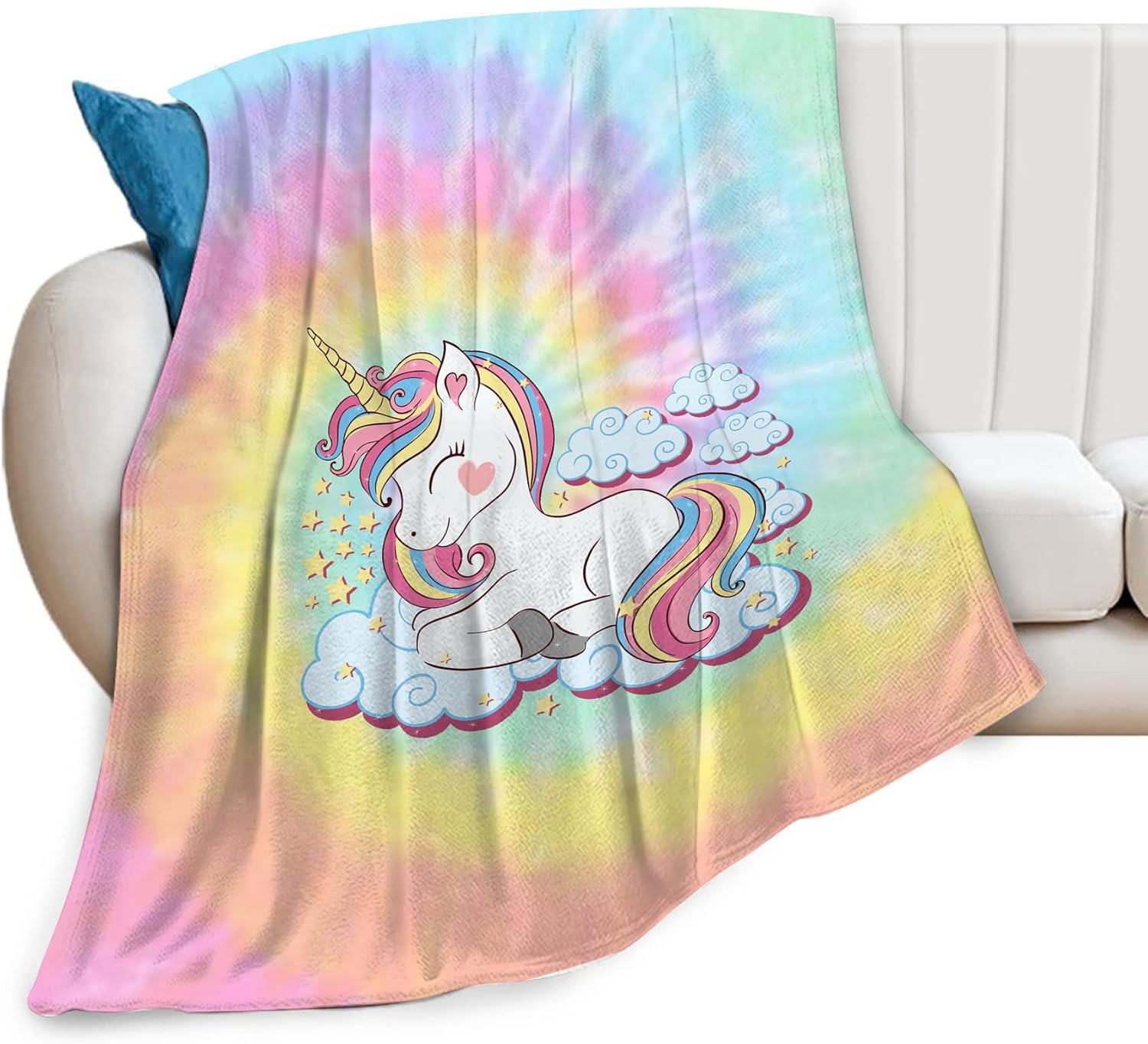 Unicorn Blanket for Girls Women Gifts and Rainbow Throw Kids Adults Ultra Soft Cozy Fleece Couch Sofa ​Bed 40''''x50''''