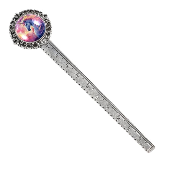 Unicorn Book Accessories: Vintage Silver Lace-Edged Bookmark - a Gift for Readers and Book Lovers