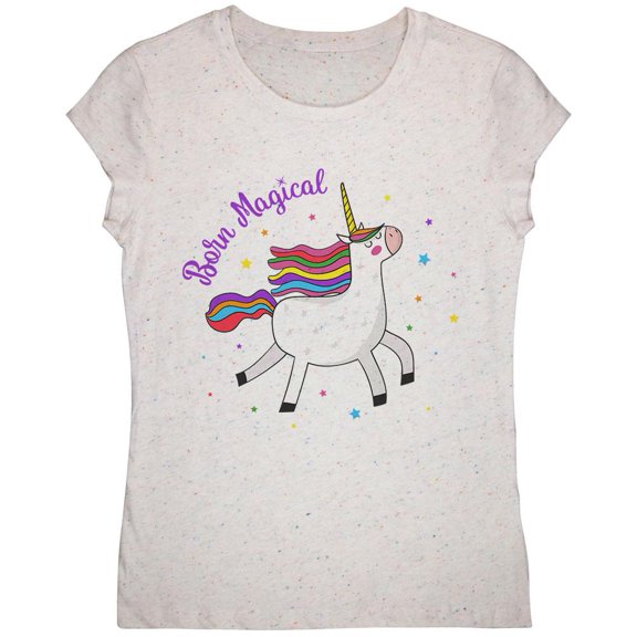 Unicorn Born Magical Youth Girls T Shirt Birthday Cake YSM