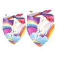 thumbnail image 1 of Unicorn Breathable Chiffon Dog Bandanas Pack of Two - Translucent Pet Collars 16x16x22.8in and 20.9x20.9x30in Sizes, 1 of 5