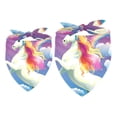 thumbnail image 1 of Unicorn Breathable Chiffon Yarn Cat Bandanas, Pack of Two, Translucent Lightweight Collars for Pets, 40.6x40.6x58/16x16x22.8in & 53.3x53.3x76.2/20.9x20.9x30 in, 1 of 5