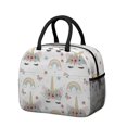 thumbnail image 1 of Unicorn and Butterfly White Pattern Insulated Leakproof Lunch Box for Work, Lunch Bag for Women Men, Loncheras Para Mujer for Beach Travel Picnic Camping, 1 of 6