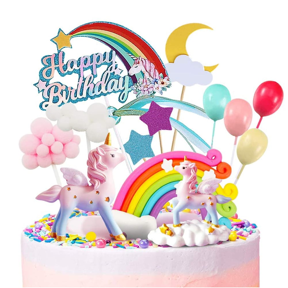 Unicorn Cake Decoration, Unicorn Cake Topper, Rainbow Cake Topper ...