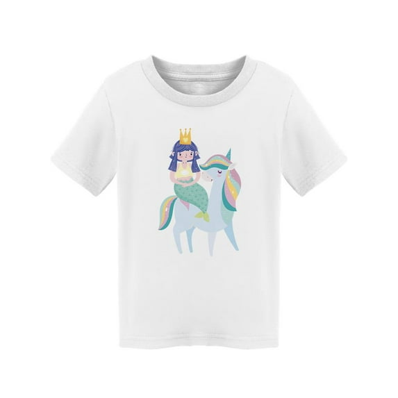 Unicorn Carrying Mermaid Queen T-Shirt Toddler -Image by Shutterstock, 3 Toddler