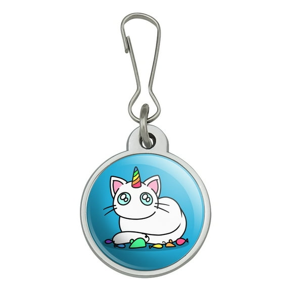 Unicorn Cat with Rainbow Mouse Toys Jacket Handbag Purse Luggage Backpack Zipper Pull Charm