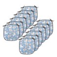 thumbnail image 1 of Unicorn Chair Seating Cushion Set of 12, Floral Design with Cups of Tea Clouds and Rose Flowers Butterflies land, Seat Pads for Office with Anti-slip Backing, 16"x16", Multicolor, by Ambesonne, 1 of 3