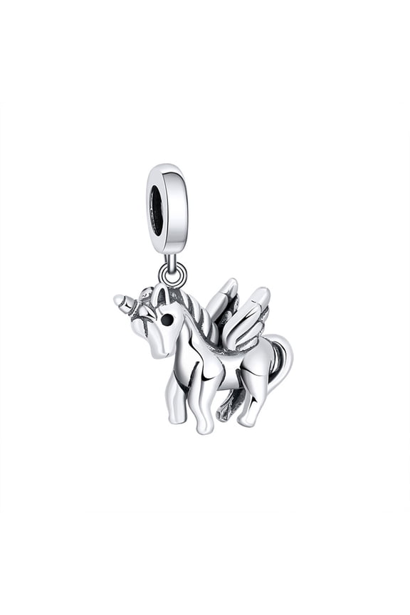 Unicorn Charm European Bead Sterling Silver Ginger Lyne Collection
