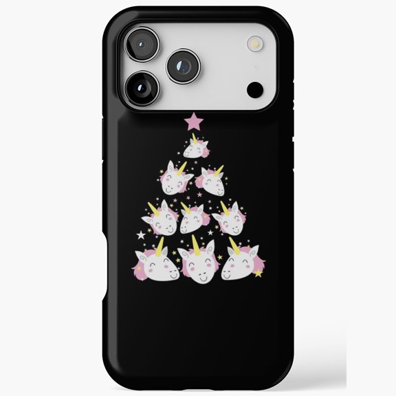 Unicorn Christmas Tree iPhone Case 17 11 12 13 14 15 16 Pro Max