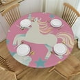 thumbnail image 1 of Unicorn Cloud Round Tablecloth with Elastic Fitted Tablecloth, 1 of 8
