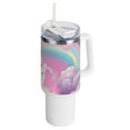 thumbnail image 1 of Unicorn Clouds in Rainbow 40 oz Tumbler with Handle Insulated&nbsp;Travel Mug&nbsp;Lid Straw Leak Proof Steel Vacuum Water Bottles Glasses Fits in Car Cup Holder, 1 of 7