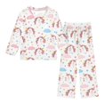 thumbnail image 1 of Unicorn Clouds Stars Cozy Soft Long Sleeves Top and Pants 2 Piece Cool Pjs Pajamas Set Sleepwear Size 3-11Y, 1 of 6