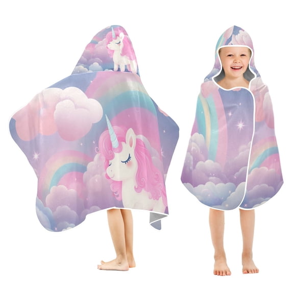 Unicorn Clouds in Rainbow Kid Bath Towels Bath Beach Towel Super Soft and Absorbent for Kid Girl Boy Babie Toddler Infant