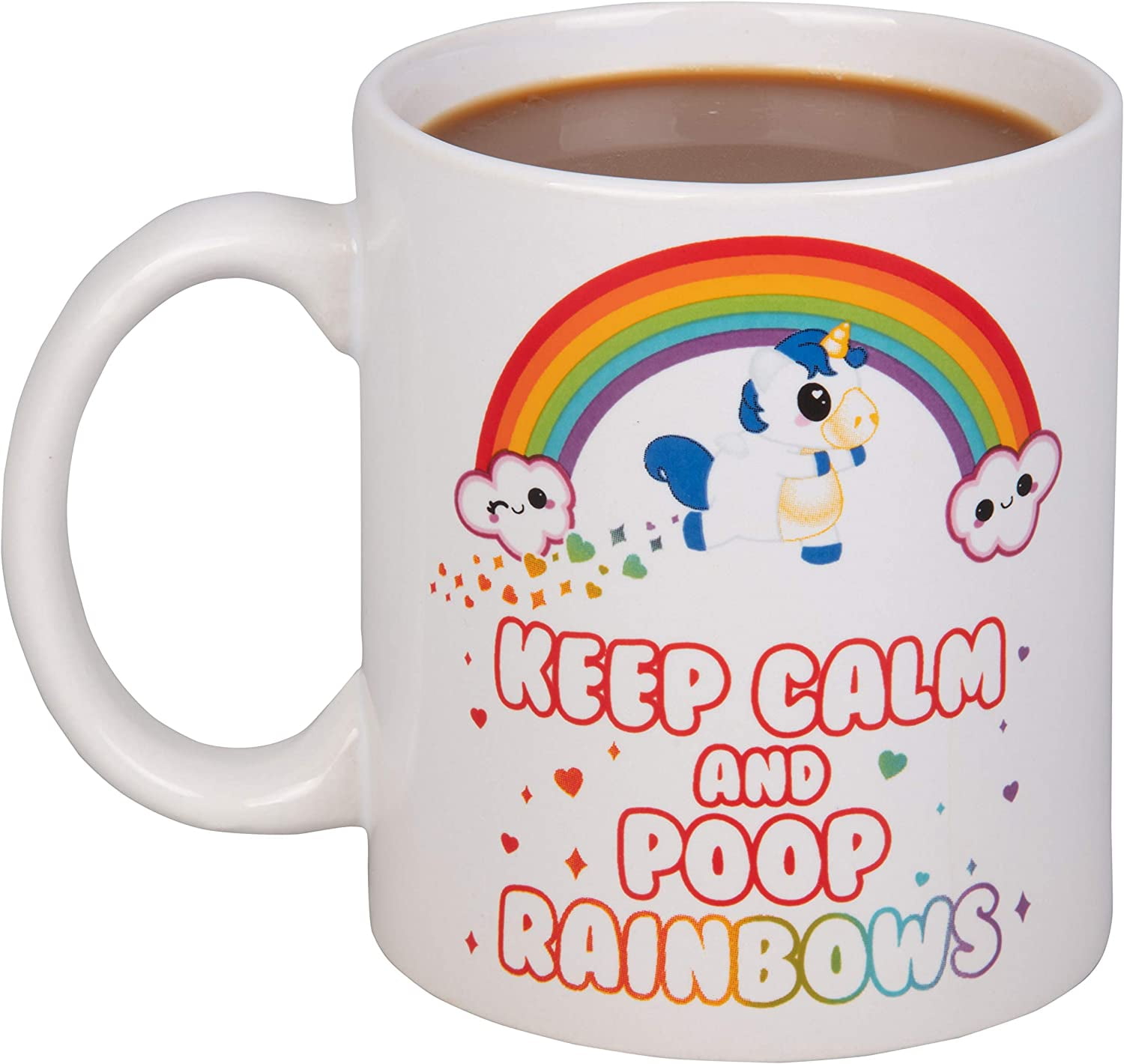 Unicorn Colouring Book For Kids - Keep Calm and Poop Rainbows