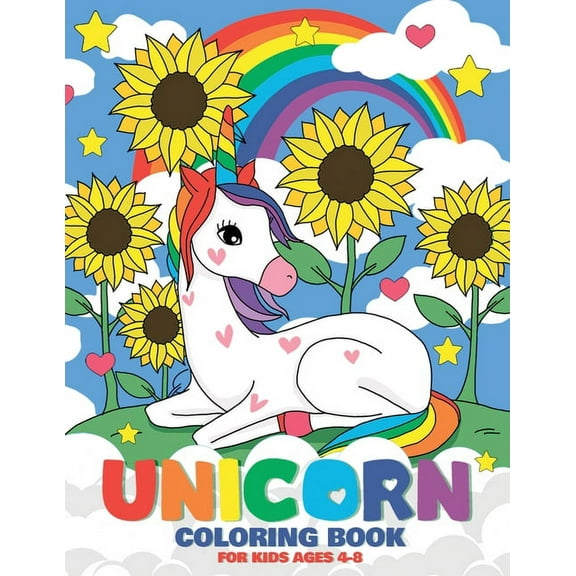 Unicorn Coloring Book: A Unicorn Coloring Activity Book For Kids Ages 4-8 (US Edition), (Paperback)
