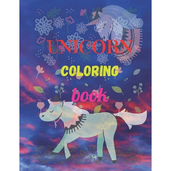 Unicorn Coloring Book: A beautiful unicorn coloring book with amazing design;33 pages (Paperback)