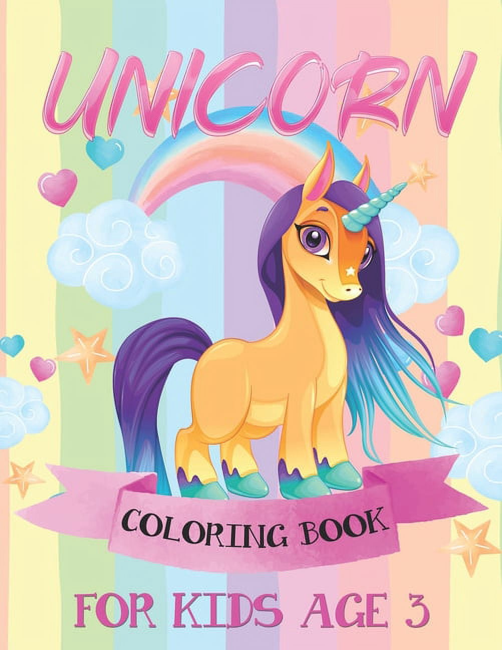 Unicorn Coloring Book Age 3 : A Collection Of Adorable Unicorn Designs ...