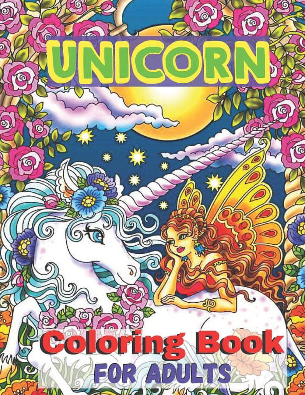 Unicorn Coloring Book For Adults: Adult Coloring Book with Beautiful Unicorn Designs (Unicorns ...