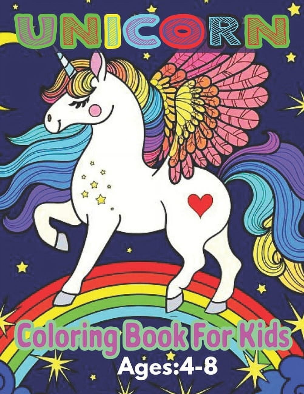 Unicorn Coloring Book For Kids Ages: 4-8: A Fun Kid Workbook Game For ...