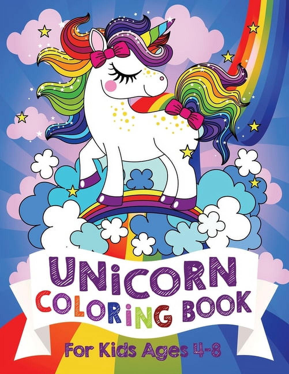 Unicorn Coloring Book For Kids Ages 4-8 (US Edition) (On The Hop Books ...