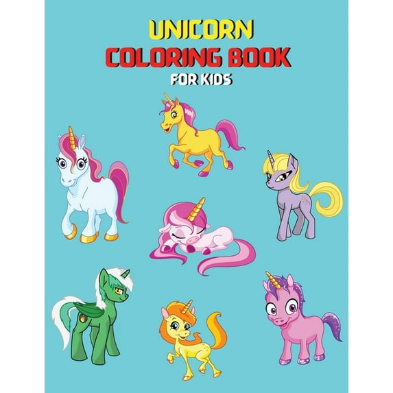 Unicorn Coloring Book For Kids, (Paperback)