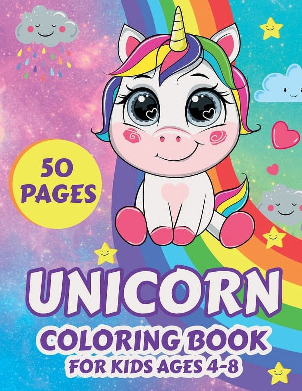Unicorn Coloring Book for Kids Ages 4-8: Cute Magical Rainbow Unicorn ...
