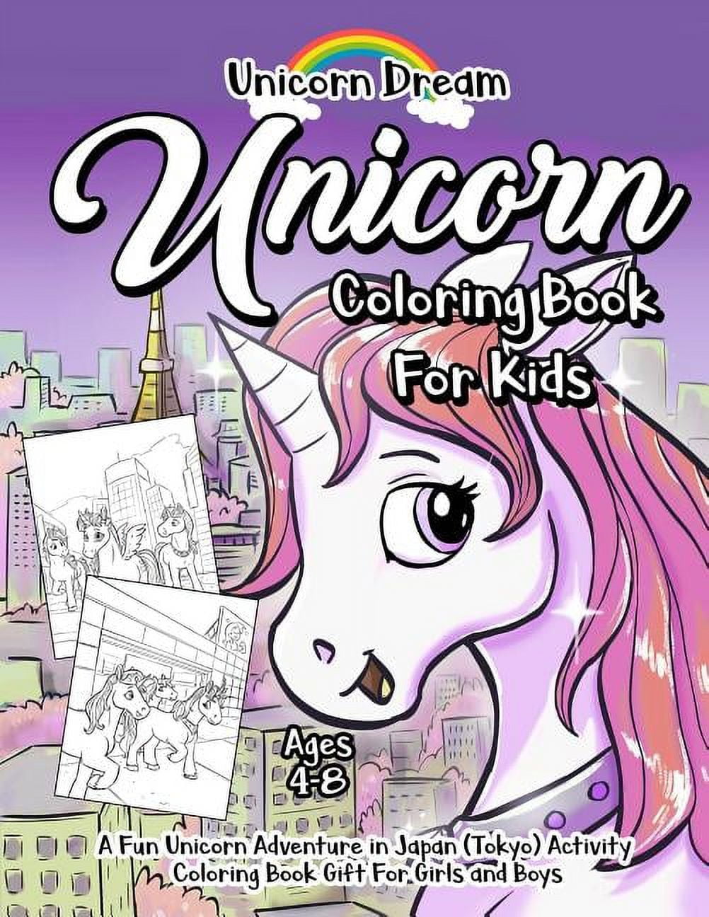 Unicorn Coloring Book for Kids Ages 4-8: A Fun Unicorn Adventure in ...