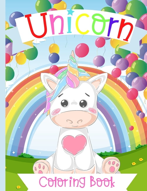 Unicorn Coloring Book: Very Cute Unicorn coloring Book for Kids ages 4 ...