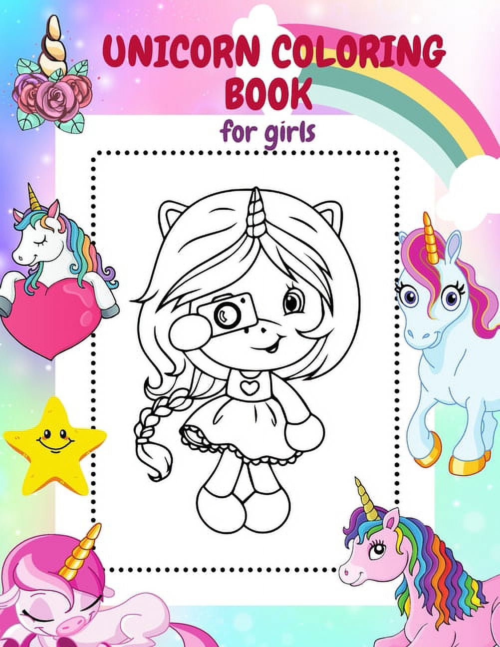 Unicorn Coloring Book for Girls: 50+ Unique and High Quality ...