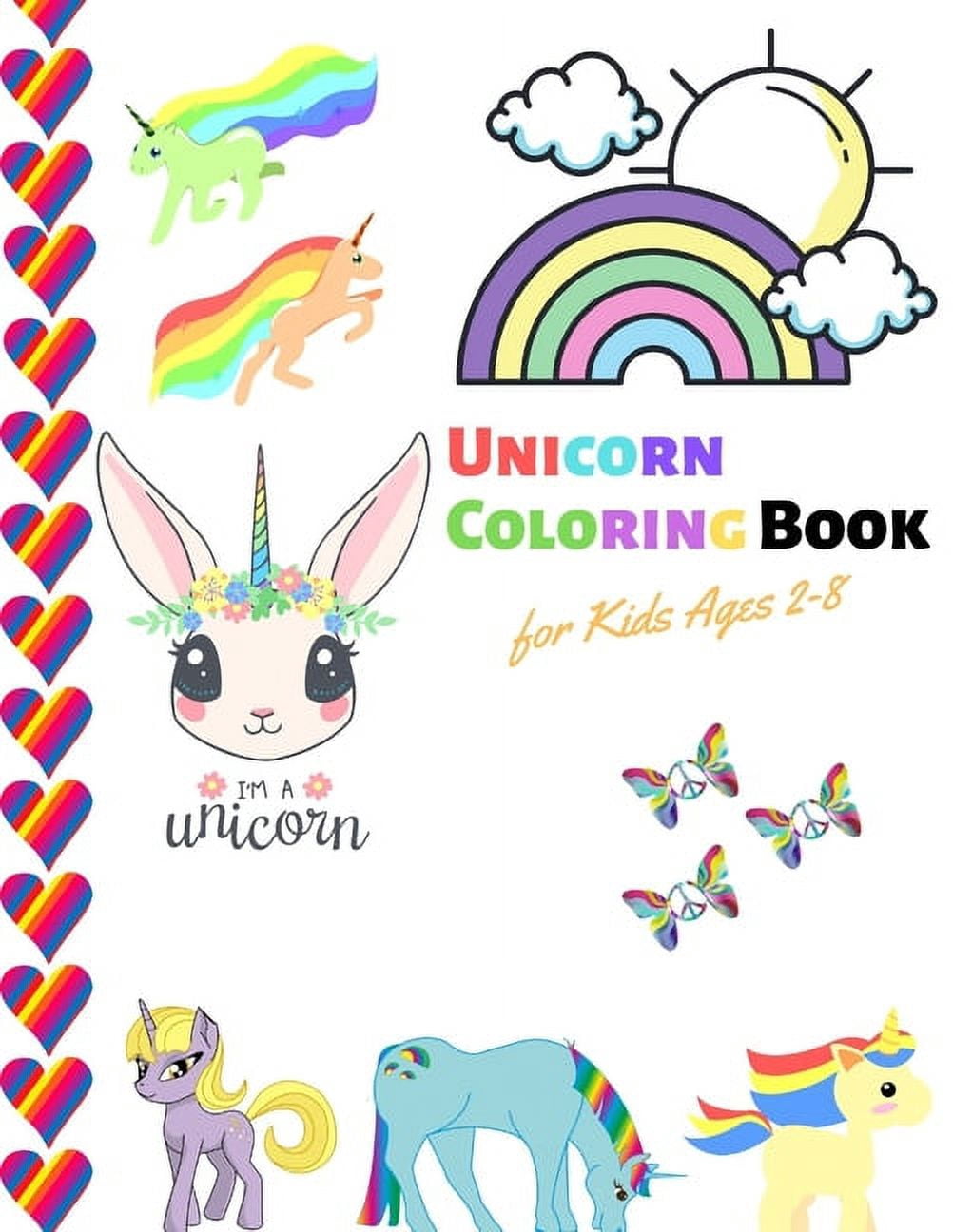 Unicorn Coloring Book for Kids Ages 2-8: funny and appreciating unicorn ...
