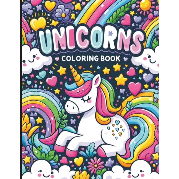 Unicorn Coloring Book for Kids Ages 4-8: 50 Cute Unicorn Coloring Pages ...