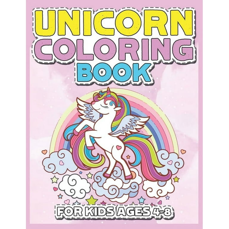 Unicorn Coloring Book For Kids Ages 4-8 Funny Coloring Drawing