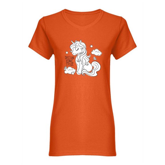 Unicorn Coloring Design Shaped T-Shirt Women -Image by Shutterstock, Female Small