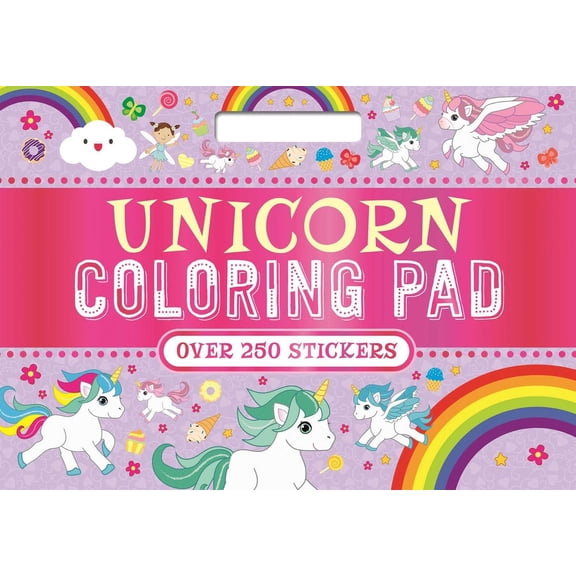 Unicorn Coloring Pad: With Over 250 Magical Stickers!, (Paperback)