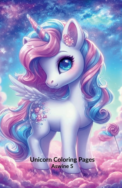 Unicorn Coloring Pages, (Paperback)