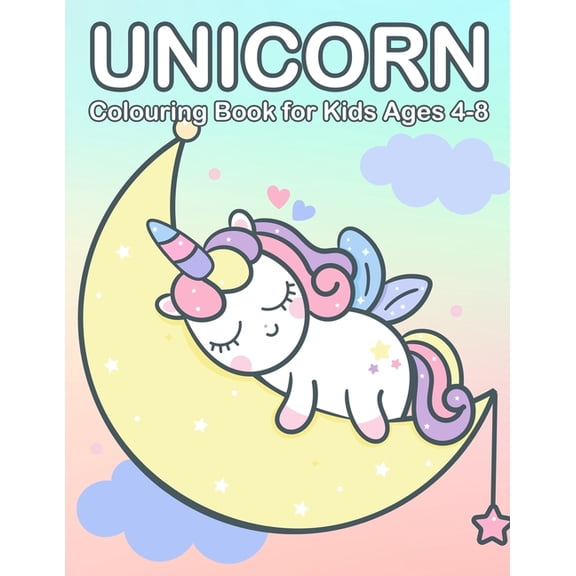 Kids Coloring Book Unicorn Colouring Book for Kids Ages 4-8: Cute Princess, Mermaid and Unicorn Colouring Book for Children, Book 5, (Paperback)