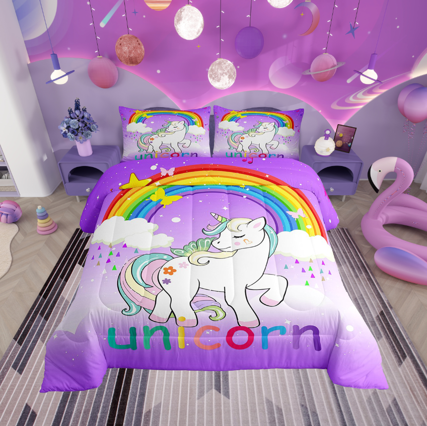 Rainbow Unicorn Unicorn Comforter Twin Size Rainbow Unicorn