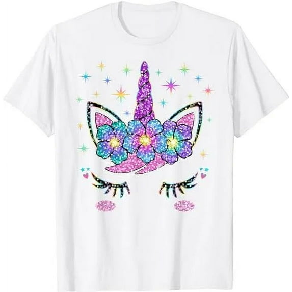 Unicorn Costume Rainbow Face Girls