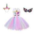 thumbnail image 1 of Unicorn Costume for Girls Birthday Gifts Kids Unicorn Tutu Dress with Headband Wing for Unicorn Party 1-10Year, 1 of 4