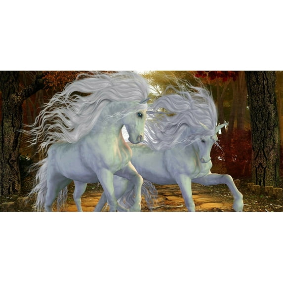 Unicorn Couple - CANVAS OR PRINT WALL ART