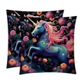thumbnail image 1 of Unicorn Covers Pillows Set of 2 with Unique Patterns, Throw Pillow Inserts for Bed or Couch, Available in 16x16, 18x18, 20x20 Inches for Any Occasion, 1 of 6