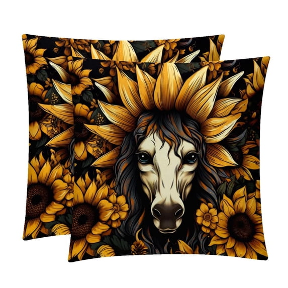 Unicorn Covers Set of 2 - Available in 16x16, 18x18, 20x20 Inches with Unique Patterns - for Home Decor, Throw Pillow Inserts, Pillow Inserts, Bed Pillow - Ideal for All Occasions!