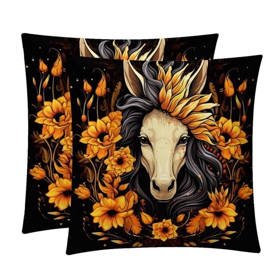 Unicorn Covers Set of 2 - Available in 16x16, 18x18, 20x20 Inches with Unique Patterns - for Home Decor, Throw Pillow Inserts, Pillow Inserts, Bed Pillow - Ideal for All Occasions!