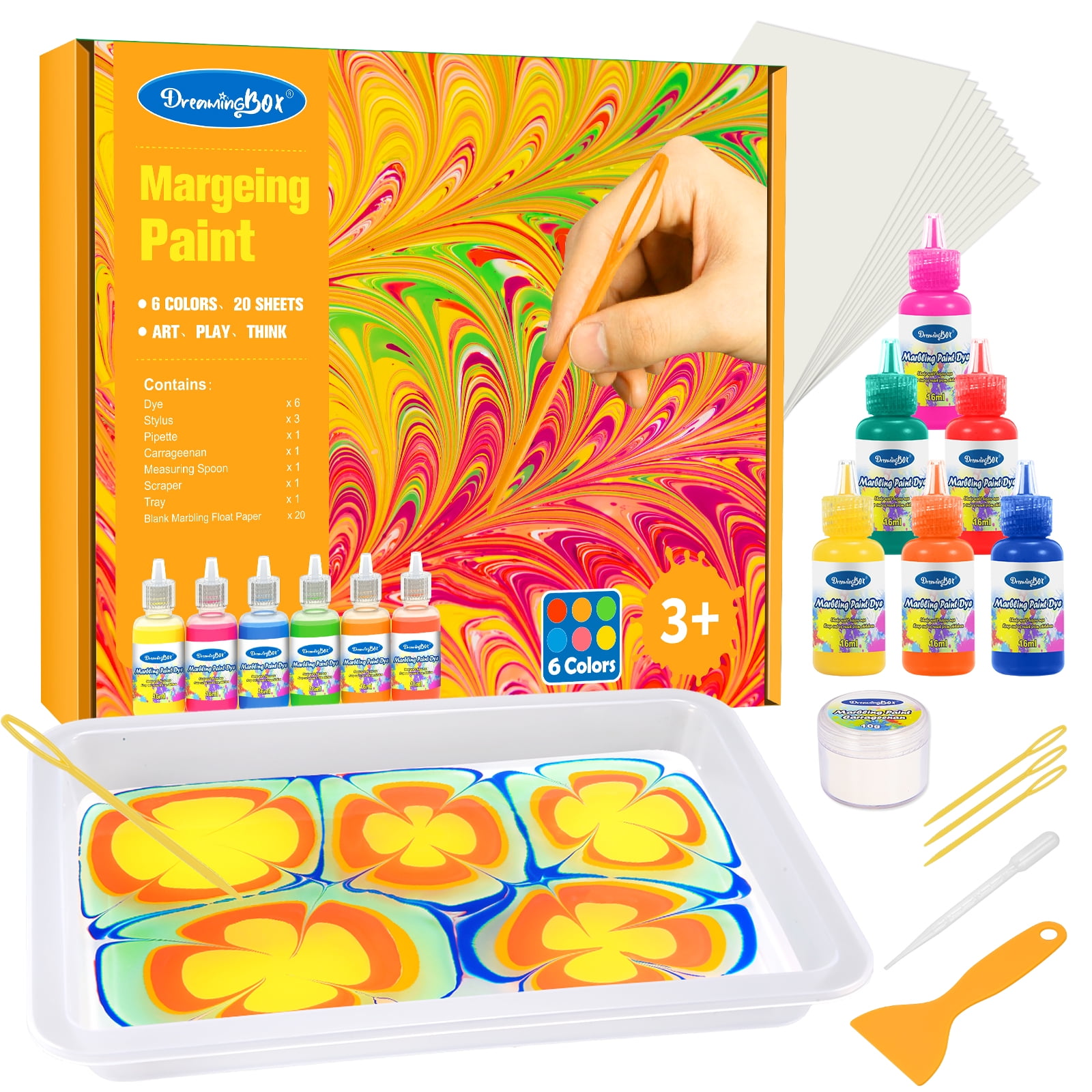 Water Marbling Paint Set DIY Craft Kits Art Set Water-Based Art Paint  Creative Toys Holiday Gifts For Kids Girls 6/12/24 Colors - AliExpress