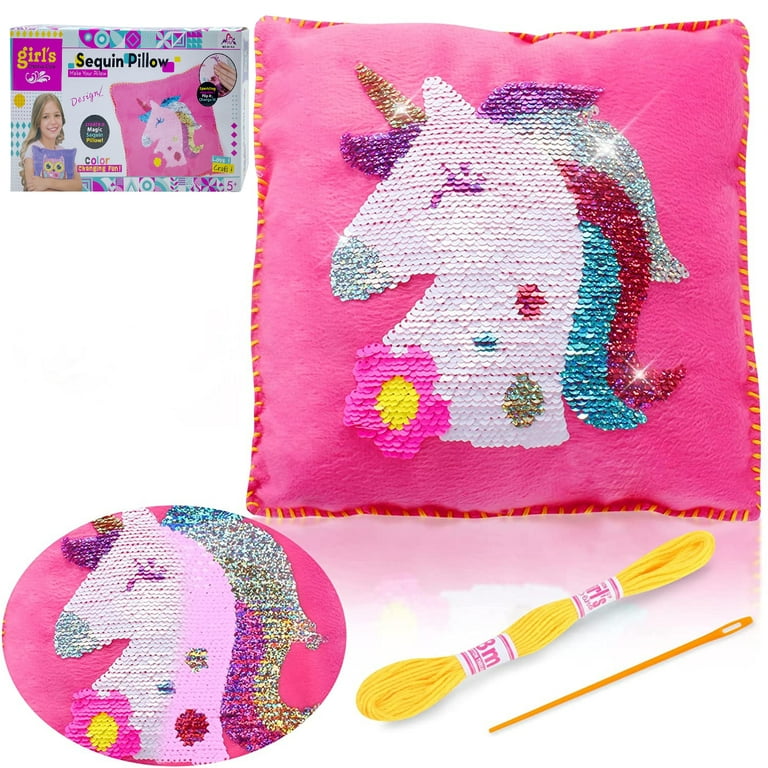 Great Choice Products Learn To Sew, Unicorn Theme Kids Sewing Kit With 6  Sewing Crafts, Sewing Kit For Kids Ages 6 7 8 9 10