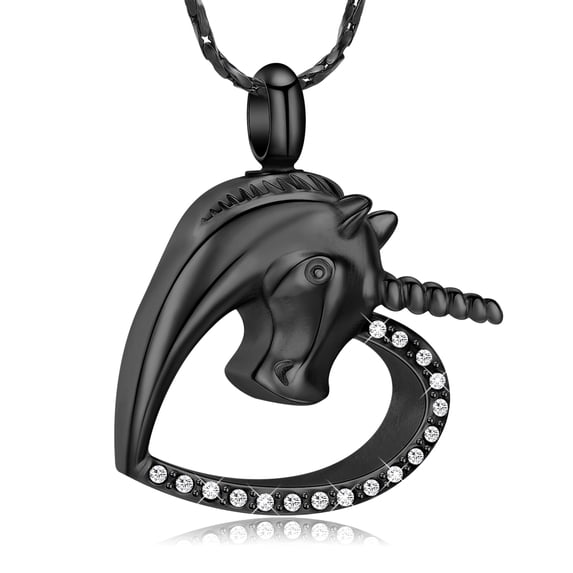 Unicorn Cremation Jewelry for Ashes for Women Keepsake Memorial Jewelry Urn Necklace Pendant for Ash Holder